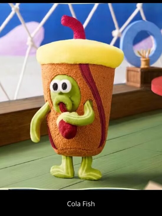 X11 Space Other - SpongeBob Bikini Bottom Buddies - Cola Fish plush pendant